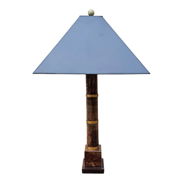 Vintage Machine Age Hollywood Regency Style Marble Tall Table Lamp For Sale