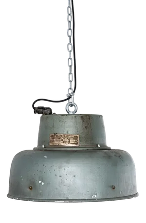 Large Vintage Industrial Warehouse Aqua Pendant Lamp, 1950s