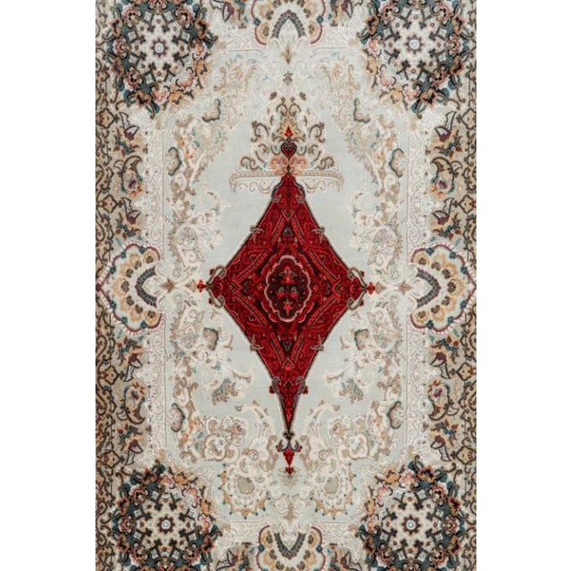 Contemporary Rug & Kilim’s Modern Classics Rug With Red Medallion For Sale - Image 3 of 8