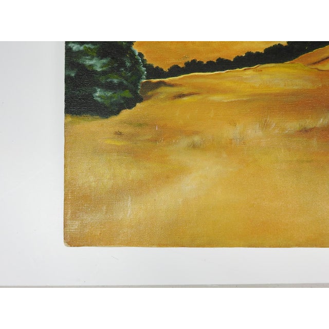 Late 20th Century Late 20th Century Golden Hills Landscape Painting For Sale - Image 5 of 7