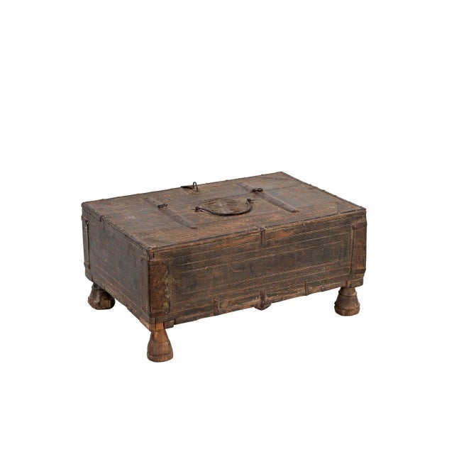 Indian Vintage Indian Teakwood Small Box For Sale - Image 3 of 4