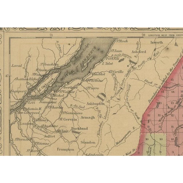 Antique Maine County Map, 1864 For Sale - Image 4 of 10