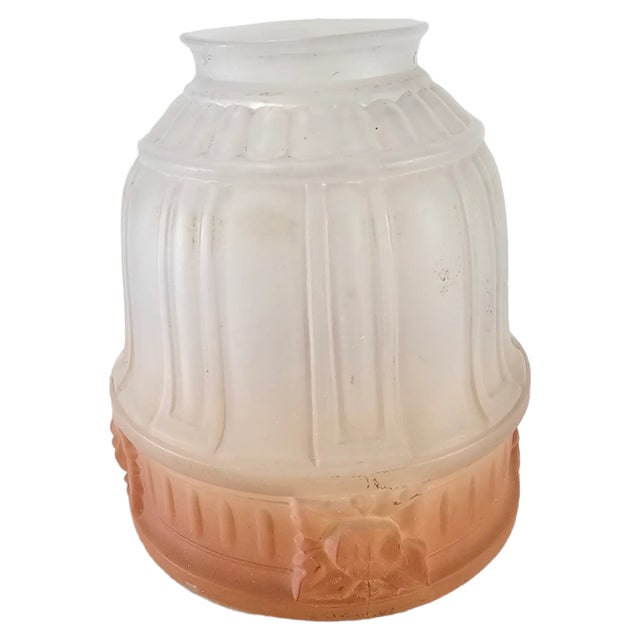 This vintage frosted glass lampshade is a fortuitous find for those seeking a replacement globe for their ceiling light or...