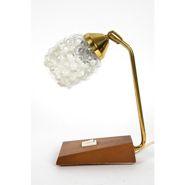 Mid-Century Modern 1950's Danish Bubble Glass Table Lamp by Helena Tynell for Temde For Sale - Image 3 of 10