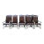 Vintage Set of Ten Brown Leather High Backs Dining Chairs For Sale