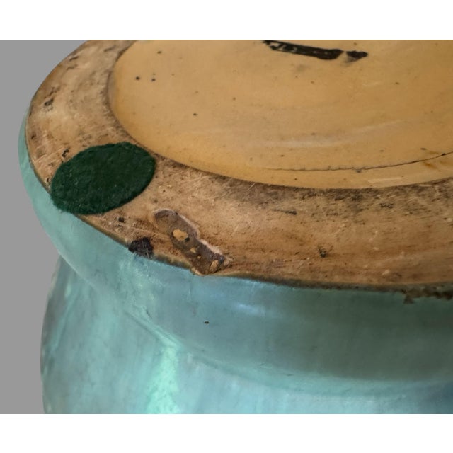 Green Large & Impressive Vintage Fulper Double Handled 12" Art Pottery Vase For Sale - Image 8 of 12