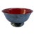 Red Enameled Revere Style Silver Bowl For Sale