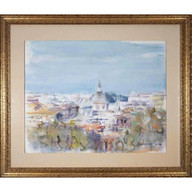 View of Rome is an original watercolour on paper realized by Alfonso Avanessian in the 1990s. The piece is hand signed on...