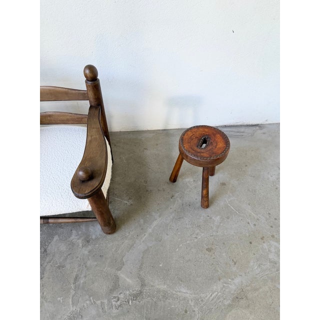 Wood Oak Tripod Shepherds Stool, 1960s For Sale - Image 7 of 14