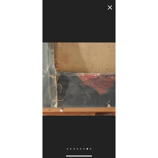 Slate Gray Early 20th Century Danish School Portrait Oil Painting of a Gentleman, Framed For Sale - Image 8 of 10