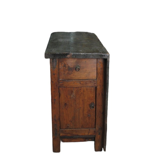 Red Rustic Red/Green Antique Cabinet For Sale - Image 8 of 11