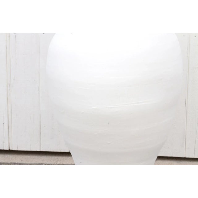 White Vintage Amphora Greek Terracotta Planter For Sale - Image 8 of 10