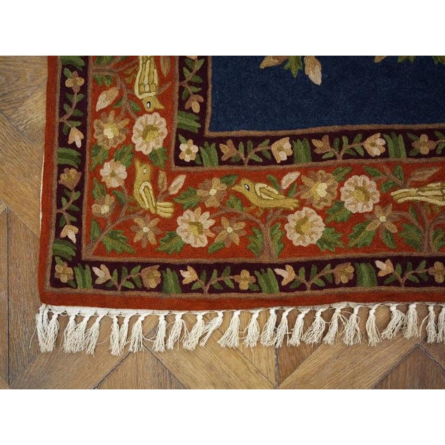2000 - 2009 Hand-Woven Wall Tapestry Tree of Life with Birds For Sale - Image 5 of 9