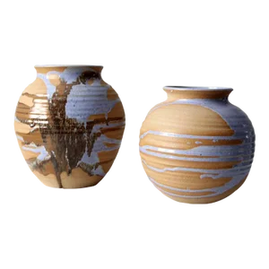 Vintage Studio Pottery Vase Pair