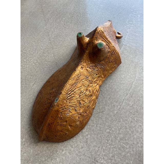 Brown 1960s Albert Diato Large Glazed Stoneware Bull Bowl Sculpture Bitossi Aldo Londi Peter Volkous For Sale - Image 8 of 12