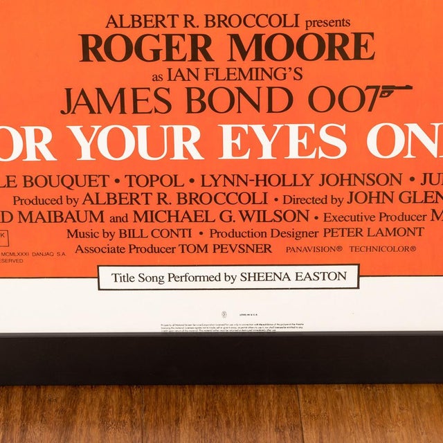 Original James Bond for Your Eyes Only Poster, 1981 For Sale - Image 10 of 12