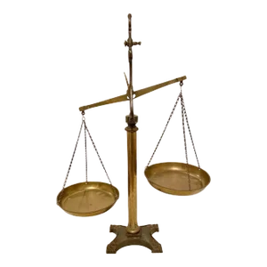 Antique Brass Scale Banker Legal Mercantile Library Desk