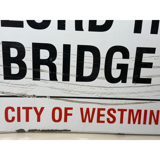 Lord Hill’s Bridge W2 – Original City of Westminster Enamel Street Sign Designed by Sir Misha Black, c.1967) For Sale - Image 13 of 18