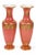 Mid 19th Century Mid 19th Century Superb Pair of Baccarat Opaline Glass Vases With Platinum and Gold Designs For Sale - Image 5 of 8