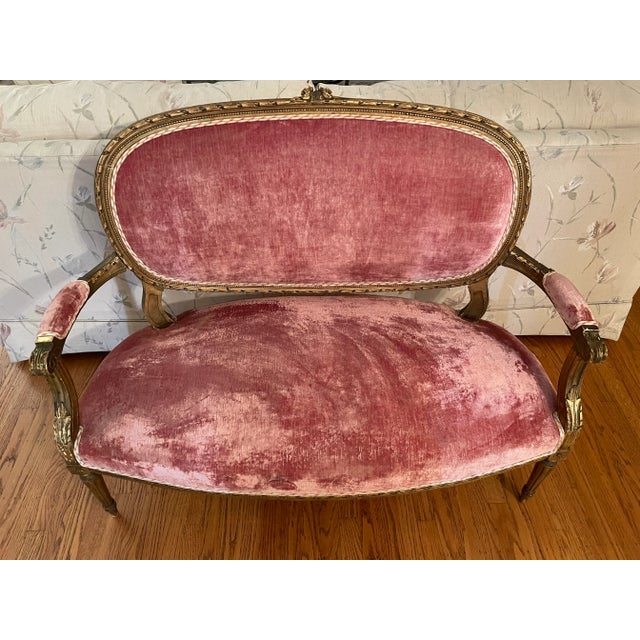 Late 19th Century French Giltwood Settee For Sale - Image 11 of 11