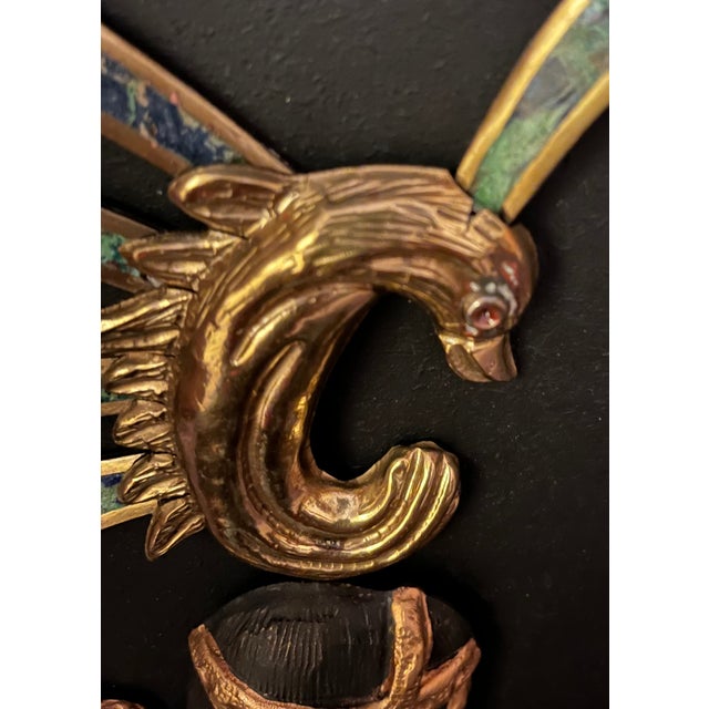 Late 20th Century Late 20th Century Malachite Mayan Wall Panel For Sale - Image 5 of 11