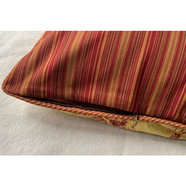 Textile Bespoke French Classic Country House Style Throw Pillow - "Printemps" Toile De Jouy For Sale - Image 7 of 11