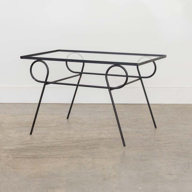 1940s 1940s French Iron and Glass Side Table For Sale - Image 5 of 13