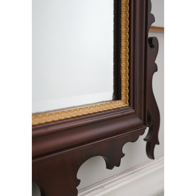 Mahogany Chippendale Style Wall Mirror For Sale - Image 10 of 12