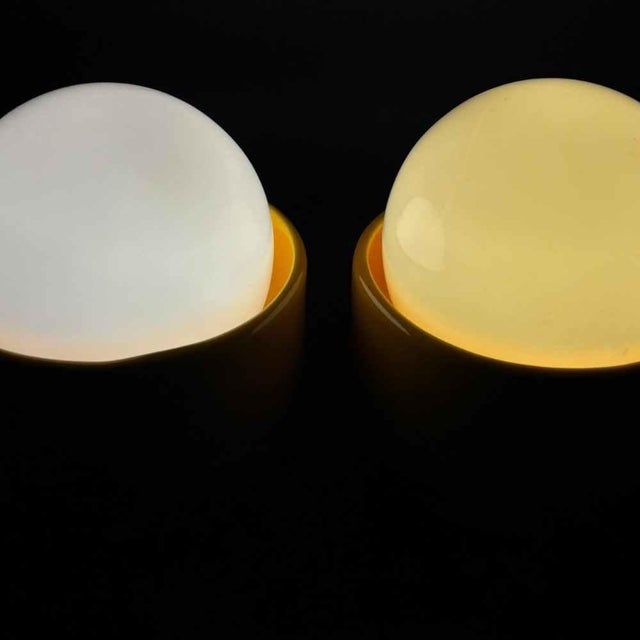 Yellow Pop Art Ceramic Table Lamps by Traudl Brunnquell, 1977, Set of 2 For Sale - Image 3 of 12