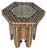 Handcrafted in Damascus, Syria, this exceptional vintage hexagonal side table reflects the city's centuries-old tradition...