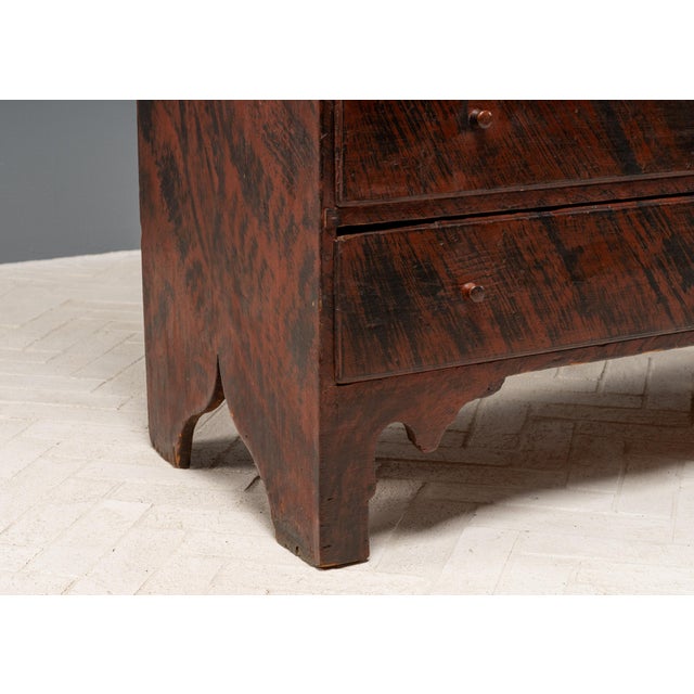 Antique New England Grain Painted Blanket Chest For Sale In Boston - Image 6 of 18