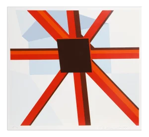 Squared Star, Pop Abstract Silkscreen by D'Arcangelo