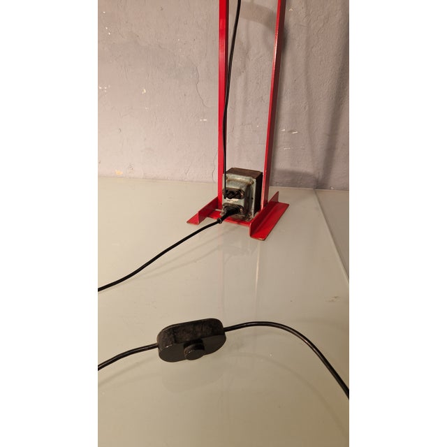 Red Toio Floor Lamp by Achille and Pier Giacomo Castiglioni for Flos, 1980s For Sale - Image 13 of 16
