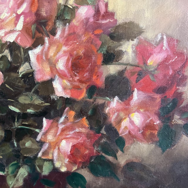 1950s Oil on Canvas Framed Signed Still Life For Sale In Washington DC - Image 6 of 9