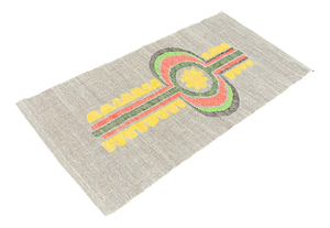 Mid-Century Modern Embroided Linen Wall Hanging Tapestry, Finland, 1960s