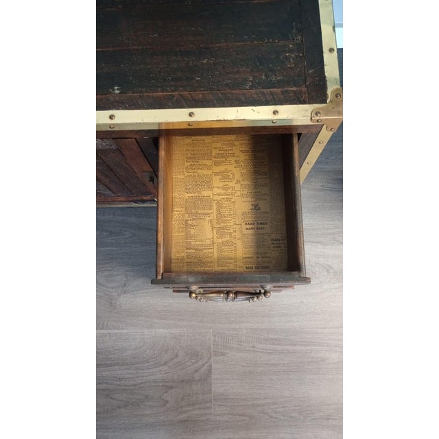 Late 20th Century Habersham Wooden Plantation Campaign Trunk For Sale - Image 9 of 14