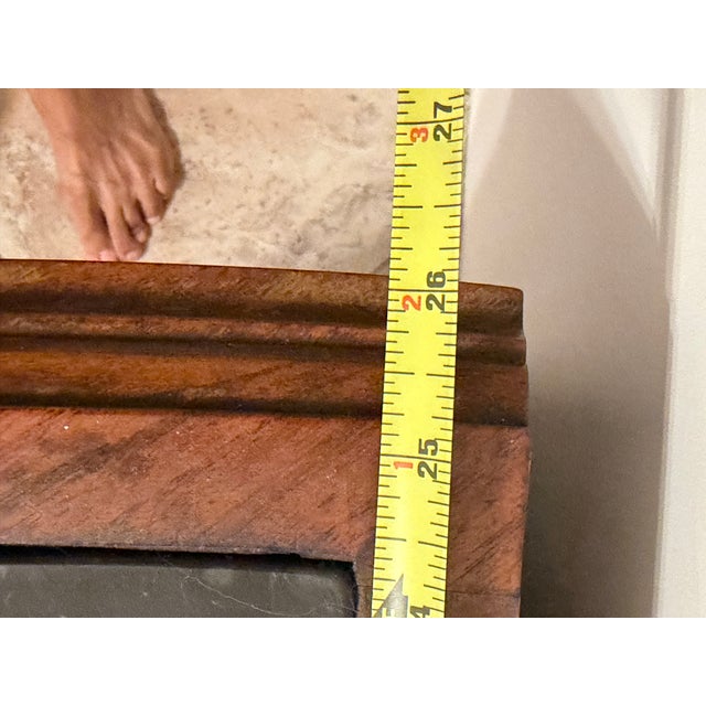 20th Century Two-Drawer Bedside Commode Nightstand With Marble Top, Pair For Sale - Image 4 of 15