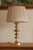 Gold Swedish Brass Bobbin Table Lamp For Sale - Image 8 of 14