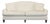 Thomasville 3-Seat Cream Sofa With Rolled Arms and Accent Pillows For Sale