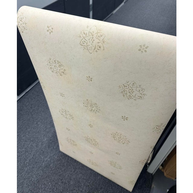 Anna French Euro Roll Wallpaper, Design Sangallo and Color Peach With Gold Patterns. For Sale In New York - Image 6 of 10