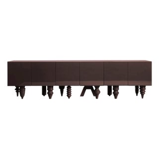 Multileg Cabinet in High Gloss Brown Lacquer from Jaime Hayon For Sale