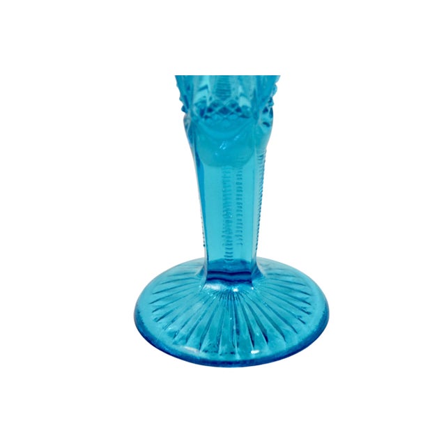 Teal Blue Vase For Sale - Image 4 of 6