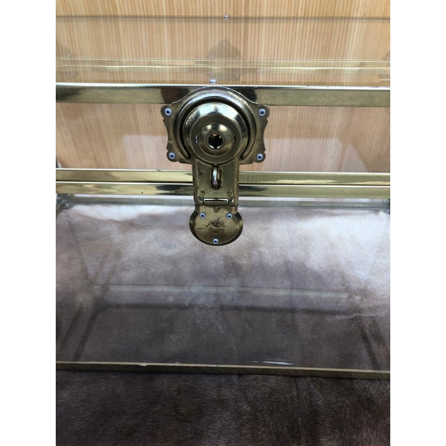 1970’s Lucite Steamer Trunk Brass Hardware & Aluminum Rivets for Solid