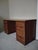 Desk - 2 File Cabinets + Desktop Walnut Wood Portable 3 Pc Retro Wooden Desk Euc For Sale - Image 4 of 13