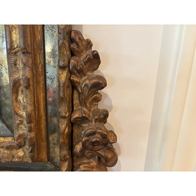 18th Century Italian Baroque Giltwood Mirror For Sale - Image 11 of 14