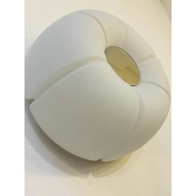 Mid-Century Lamp in Flower Shape in Opaline and Chrome from Glashütte Limburg, 1970s For Sale - Image 7 of 12