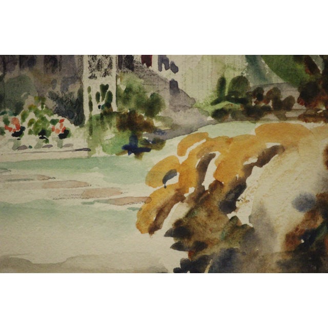 Summer Patio Watercolor Painting For Sale - Image 5 of 5