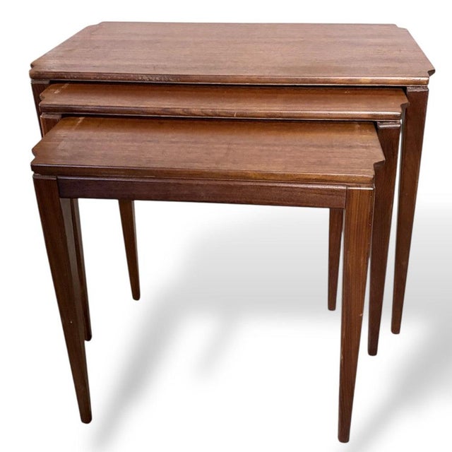 Mid-Century Teak Nesting Tables from Richard Hornby, 1960s, Set of 3 For Sale - Image 6 of 9