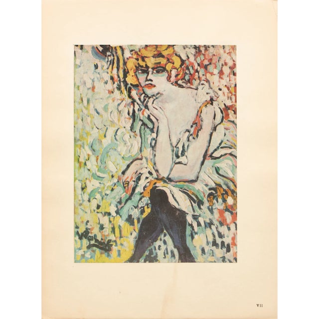 Portraiture 1947 M. Vlaminck "The Dancer of Rat Mort", Original Period Parisian Lithograph For Sale - Image 3 of 8
