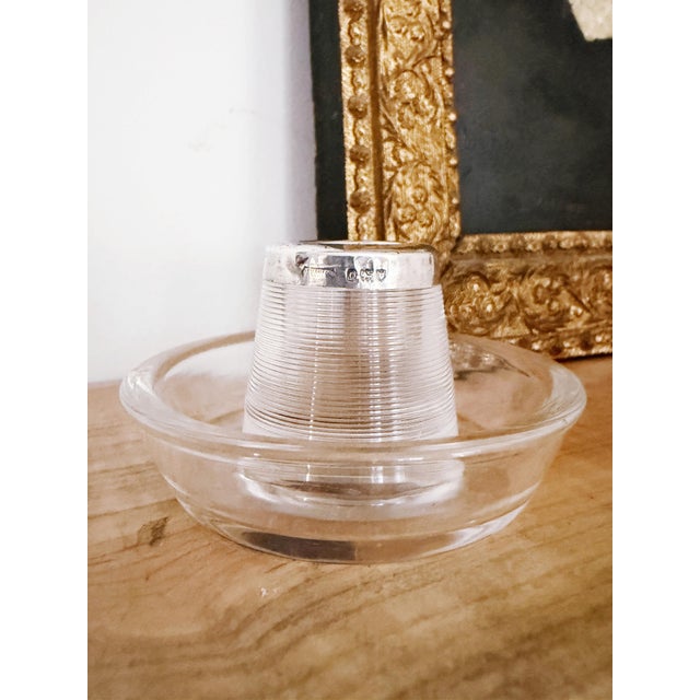 1906 English Sterling Silver and Glass Match Striker For Sale In New York - Image 6 of 6